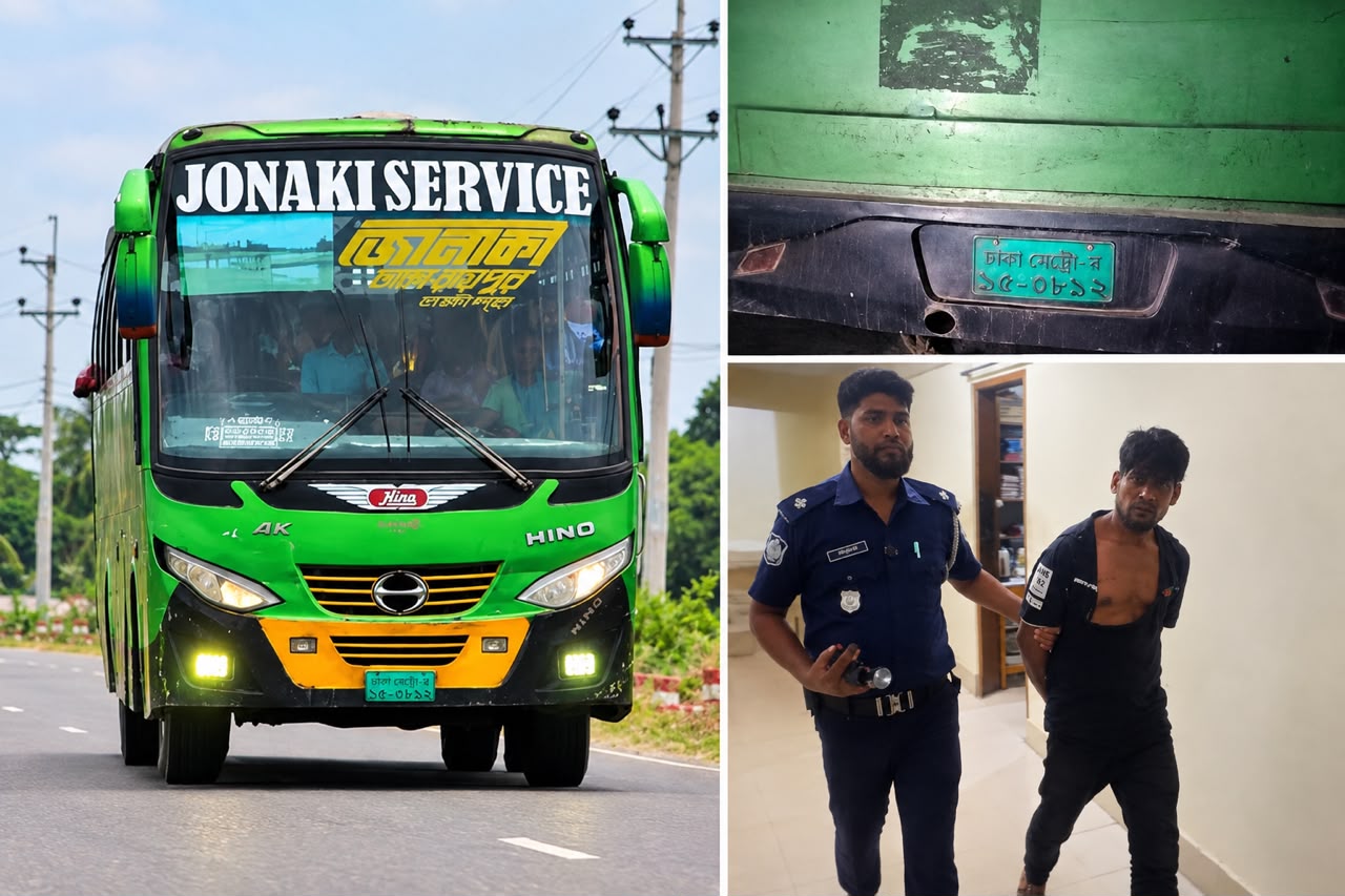 চন্দ্রগঞ্জে জোনাকী বাস থামিয়ে চালককে রড দিয়ে পিটিয়ে টাকা ছিনতাইয়ের অভিযোগ আটক ১